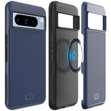 1 x RAW Customer Returns TUDIA MergeGrip Compatible for Google Pixel 8 Pro Case 2023, MagSafe Compatible Slim Dual Layer Raised Edge Non-Slip Magnetic Built-in Magnet Military Grade - Indigo Blue - RRP €24.99