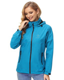 1 x RAW Customer Returns AXESQUIN women s rain jacket, women s rain jacket, waterproof, breathable, lightweight rain jacket for women, bicycle with hood, hiking, traveling, trekking - RRP €41.99