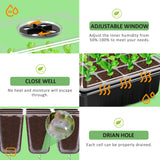 1 x RAW Customer Returns YAUNGEL indoor greenhouse cultivation box, 10 pieces 120 cells mini greenhouse cultivation set with raised lid, seedling starter trays greenhouse cultivation tray with lid for plant, black - RRP €18.94