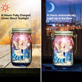 5 x Brand New Resszo Set of 2 Waterproof Outdoor Mason Jar Solar Lamp, Butterfly Fairy in a Mason Jar, Waterproof IP65, Waterproof Mason Jar Lamp for Outdoor for Garden, Wedding - RRP €77.7