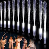 1 x RAW Customer Returns Ulikey LED light stick white, 36 pieces LED light stick fiber optic, LED wedding light stick 3 modes, LED light sticks wedding fiber optic lamp for wedding parties concert party gifts 36 PCS  - RRP €39.31