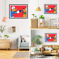 4 x Brand New EOBROMD Diamond Painting Adults Duck, 5D Diamond Painting Pictures Adults Anime, DIY Diamond Painting Pictures Diamond Painting Set for Wall Decoration 30x40cm - RRP €81.6