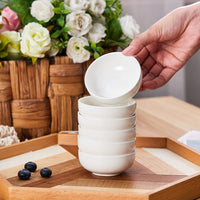 1 x RAW Customer Returns Swuut Ceramic Bowls 4oz Mini Bowl Set Dipping Soy Sauce Set of 6 White  - RRP €18.14