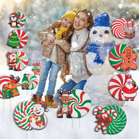 17 x Brand New 12Pcs Christmas Yard Signs Decorations, Candy Christmas Decoration Outdoor Set, Waterproof Double-Sided Print Marker for Garden Decoration Christmas Decoration Outdoor Pathway Walkway Christmas Decor - RRP €291.38