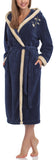 1 x RAW Customer Returns L L Women s Hooded Bathrobe LL0030 Navy Blue Angora, S  - RRP €22.68