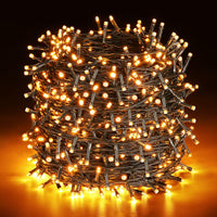 1 x RAW Customer Returns ELKTRY 1000LEDs 100M Outdoor Christmas Lights, Waterproof Christmas Tree Lights with 8 Modes, Outdoor String Lights Christmas Lights for Tree Christmas Garden Indoor Party, Warm White - RRP €65.99