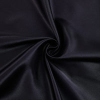 1 x RAW Customer Returns Fitted sheet 4-piece satin shiny plain, 180x200 cm for mattresses up to 36cm, bed sheet set with bed sheet, fitted sheet, 2 pillowcases - black - RRP €49.99