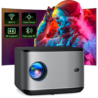 1 x RAW Customer Returns YOTON Android TV Auto Focus 4K Projector - Y8 Projector 22000 Lumen WiFi Bluetooth bidirectional, Auto Keystone, 50 Zoom, More than 10000 built-in apps, Compatible with Netflix YouTube Disney  - RRP €279.31