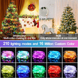 4 x RAW Customer Returns CLYCTIP fairy lights, 20M 200LED IP65 waterproof fairy lights colorful with timer remote control, music sync, APP controlled, 210 modes USB fairy lights for garden wedding Halloween Christmas balconies party - RRP €94.28