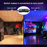 1 x RAW Customer Returns Onforu Set of 2 27W LED black lights, UV spotlights with switch, IP66 waterproof black light lamp, UVA 400nm black light floodlight for 50 sqm room, floodlight for neon color, Halloween, Christmas, party decoration - RRP €50.41