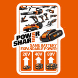 1 x RAW Customer Returns WORX battery-powered workshop blower 18V MAX 20V WX094, PowerShare, variable speed control, 257 km h air speed, 1 battery - RRP €99.98