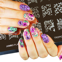 1 x Brand New VAGA Collection of Stamping Nail Art Jumbo Stencil 10 Set U1 Hundreds of Designs - RRP €29.99