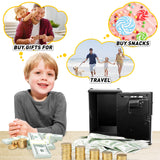 1 x RAW Customer Returns Money Box for Kids, Digital Money Boxes with Password, ATM Piggy Bank for Coins and Counter Notes Festival Birthday Gifts for Kids Girls Black  - RRP €29.99