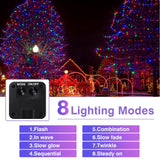 1 x RAW Customer Returns Vacoulery Solar Fairy Lights Outdoor, 12M 100LED Fairy Lights Outdoor Waterproof 8 Mode Solar Fairy Lights Christmas Tree Outdoor Decoration for Garden, Balcony, Terrace, Wedding, Fence, Party Colorful  - RRP €13.61