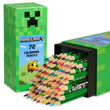 1 x RAW Customer Returns Minecraft Set of Colored Pencils, Merchandise in Creeper Design Box, Gifts for Boys Girls, 72 Coloring Pencils Per Box - RRP €21.99