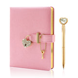 1 x RAW Customer Returns Topzora Diary with Lock for Girls, Diary for Adults, Notebook B5 with Heart-Shaped Lock Diary with Key for Girls Children Birthday Gift Pink  - RRP €19.84