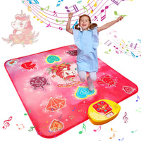 1 x RAW Customer Returns VATOS Dance Mats Kids Gifts for Girls Boys - Music Mat with 5 Game Modes 3 Challenge Levels LED Lights Christmas Birthday Toys from 3 4 5 6 7 8 9 Years Girl Boy - RRP €34.27