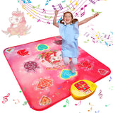 1 x RAW Customer Returns VATOS Dance Mats Kids Gifts for Girls Boys - Music Mat with 5 Game Modes 3 Challenge Levels LED Lights Christmas Birthday Toys from 3 4 5 6 7 8 9 Years Girl Boy - RRP €34.27