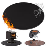 1 x RAW Customer Returns Fireproof pad 2315 C fire protection mat heat protection mat 91.4 cm BBQ grills mat thick splatter grill carpet for floor patio, deck, lawn, foldable water-resistant fire pit mat - RRP €30.99