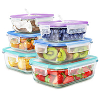 1 x RAW Customer Returns LG Luxury Grace pack of 6 glass food storage containers. Various sizes 1.5L 1L 0.6L . Airtight and steam vent. Suitable for microwave, oven, freezer and dishwasher. BPA free. - RRP €40.28