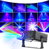 1 x RAW Customer Returns Ehaho disco light party light L2700 RGB DJ lights 3D animation light effects Party light with remote control Music controlled sound activated Disco light compatible with DMX 512 for nightclub show - RRP €179.99