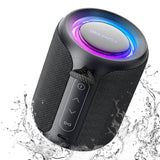 1 x RAW Customer Returns Deeyaple Bluetooth Speaker Small Portable Music Box 5.3 IPX7 Waterproof Wireless Stereo Pairing Hands-Free RGB Light for Outdoor Camping Garden Party Travel 50 Volume 12H Playback Black - RRP €23.99