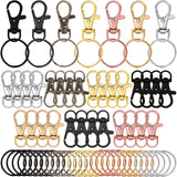 1 x RAW Customer Returns Augshy Pack of 100 key ring clip hooks and key rings, twist locks, lanyard carabiner hooks for key rings, jewelry, DIY crafts - RRP €12.1