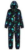 1 x RAW Customer Returns Minecraft Onesie, Children s Jumpsuit, Boys Pajamas, Full Body Suit, Children s Sleepsuit, Warm Fleece Overall, Leisure Suit 13-14 Years, Black  - RRP €29.99