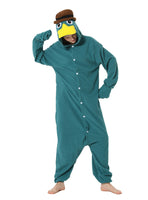 1 x RAW Customer Returns LorranTree Platypus Costume Onesie Perry Platypus Animal Costume Women Men Pajamas Christmas Carnival One-Piece YZS-Green-M - RRP €30.99