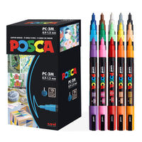 1 x RAW Customer Returns Posca uniball pigment marker PC3M, case of 15, coloured assorted - RRP €49.99