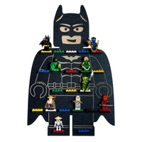 1 x Brand New Storage shelf compatible with Lego minifigures. Children s showcase shelves. Inspired on Bat-Man Ideas. Children s room wooden wall shelf for 21 figures, black, 40 cm x 27 cm x 2.5 cm - RRP €30.72