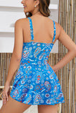 1 x RAW Customer Returns SHEKINI Women s One Piece Swimsuit Retro Swimsuit Dress Bathing Suit Square Neck Swim Skirt Swim Dress Bathing Skirt Blue Paisley, XXL  - RRP €45.37