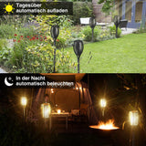 1 x RAW Customer Returns infray solar flame light, solar lamp for outdoors, 96 LED solar torch garden solar light, solar garden light with flame effect, IP65 waterproof, garden torch light for terrace, lawn and paths - RRP €57.47