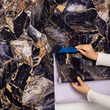 45 x Brand New Marble Furniture Sticker Film Self-Adhesive 30x200cm Marble Purple Granite Waterproof Furniture Film - RRP €1026.0