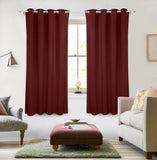 1 x RAW Customer Returns Utopia Bedding blackout curtains with eyelets thermal curtain set of 2 132x160 cm, red heat and cold insulating and sound-absorbing curtain opaque for living room, bedroom and office - RRP €20.98