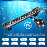 1 x RAW Customer Returns hygger 24 7 Mode Underwater Aquarium LED Light, Full Spectrum Hidden Fish Tank Light with 3-Rows Beads 7 Colors Auto On Off Sunrise-Daylight-Moonlight, Adjustable Timer Brightness 6W  - RRP €20.99