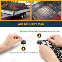 1 x RAW Customer Returns HENMI trailer net 1x2 to 2x3m sandpit net for safety net for trailer load securing net extends to cover net contains 20 pieces round button and screws compatible for SUV ATV - RRP €25.2