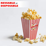 1 x RAW Customer Returns MATANA 50 large popcorn bags retro style for children s parties movie nights, children s birthdays, popcorn machine, sleepovers, cinema, party bags - 17x9cm - Stable easy to fold - RRP €15.99