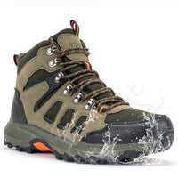 1 x RAW Customer Returns ODCKOI hiking shoes men s waterproof lightweight trekking shoes high rise hiking boots outdoor non-slip mountain shoes, camping, trekking, hiking boots brown olive green orange EU 44 - RRP €66.54