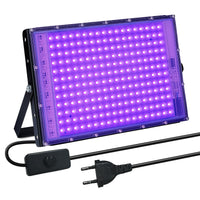 1 x RAW Customer Returns BOSYTRO UV Blacklight 150W Blacklight, IP66 Waterproof Blacklight LED Spotlight, UV Light Blacklight Lamp, for Disco, Glow Party, Halloween Decoration, Stage Lighting, Party Accessories - RRP €37.99