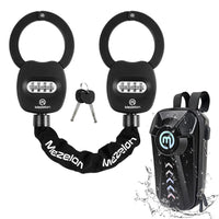 1 x RAW Customer Returns Mezelon E Scooter Lock with Combination Code Combination Lock for E Scooters 8mm Chain Link High Security Locks Handcuff Lock Locks for E Scooters with 3L Waterproof Bag - RRP €89.99