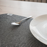 1 x RAW Customer Returns VILSTO Washable Placemats, Round Plate Coaster Placemat, Non-Slip Heat-Resistant Placemats, Dirt-Repellent and Washable, Table Decoration Dining Table, Pack of 4, Grey - RRP €27.99