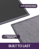 1 x RAW Customer Returns DEXI kitchen runners non-slip 2 pieces, washable kitchen rug, high-quality kitchen mats, carpet runner hallway for kitchen, terrace and living room, 43.5x75CM 43.5x200CM, gray  - RRP €55.45