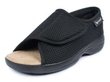 1 x RAW Customer Returns Aerosoft Rehab Sandal Stretch 14 Women Men Velcro Width GH Non-Slip Black, 40  - RRP €60.46