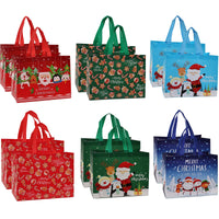 1 x RAW Customer Returns HBell 12Pcs Christmas Gift Bags Reusable Shopping Bags Christmas Party Supplies Christmas Gift Bags with Handle for Christmas Decorations - RRP €22.8