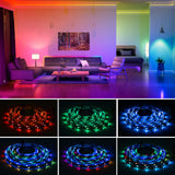 1 x RAW Customer Returns SEZO WS2812B LED Strip ECO 5M 150LEDs DC5V Individually Addressable LED Strip Individual SMD5050 RGB Pixel Dream Color Programmable Neopixel LED Light Strip Flexible IP30 Not Waterproof White PCB - RRP €18.99