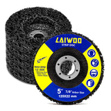 1 x RAW Customer Returns LAIWOO CSD Disc Grinding Disc, Purple Cleaning Disc Set, Coarse Cleaning Disc Nylon Fabric Disc Paint Removal Rust for Angle Grinder 5 Pieces-125 22mm -Black - RRP €28.07