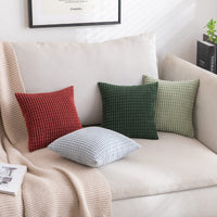 1 x Brand New MIULEE Corn Stripe Cushion Cover Soft Decorative Pillowcases Corduroy Polyester Granule Cushions for Room Sofa Chair Bed Living Room Bedroom 30x30cm 2 Pieces Sakura Pink - RRP €20.4