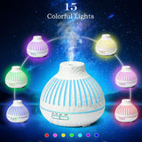 1 x RAW Customer Returns URAMAZ diffuser, 400 ml fragrance oil diffuser essential oils, fragrance oil diffusers remote control, room humidifier aromatherapy diffuser cold mist humidifier 4 timer 15 color light home light brown - RRP €21.92