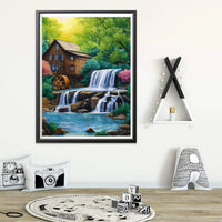 1 x Brand New Leejoey 5D Diamond Painting Full Set River Cottage, 5D Diamond Painting Painting Kit Forest Landscape, Rhinestone Embroidery Painting Crystal Rhinestone Embroidery for Home, Wall Entrance Decorations 30 x 40 cm ly-35 - RRP €20.4